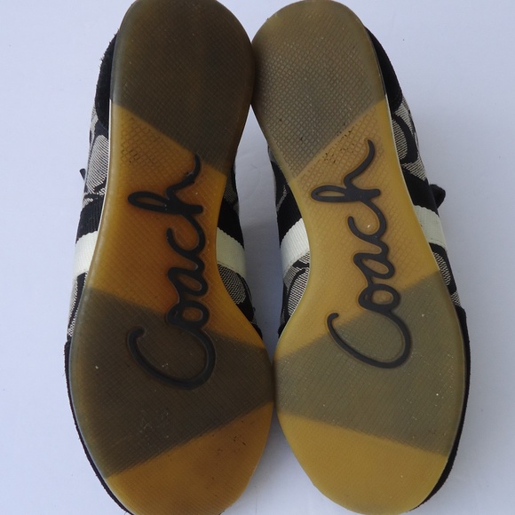 SIZE 5 M. COACH Joss ladies suede & canvas sneakers shoes. - Picture 8 of 8